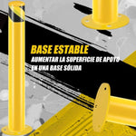 ZUN Safety Bollard Post, 36 Inch Height Steel Bollards, 3 Inch Diameter Parking Bollard, Yellow Powder 04065749