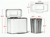 2 x 5.3 Gallon Step-On Trash Can with Lid, Removable Inner Buckets & Trash Bags Included, Light 88061553