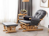 Glider Rocker Replacement Cushions with Massage Function, Storage Pocket, 5PCS, Soft Velvet 80350520
