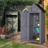 70in Black Double Slope Top Fir Courtyard Storage Room Dark Gray 24937639