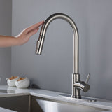 Touch Kitchen Faucet with Pull Down Sprayer-Brushed Nickel 57987813