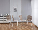 ZUN Beige sennit chair,set of 4,dining chair,coffee chair W234P196525