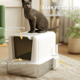 ZUN Cat Litter Box、Cat Litter Box Enclosure 77756697