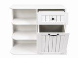 Laundry Cabinet with Drawer and shelf, Tilt-Out Laundry Hamper, Freestanding Style, Inadjustable W331P471372