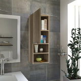 Mila Bathroom Cabinet, Two Interior Shelves, Two External Shelves, Single Door Cabinet -Pine B20091954