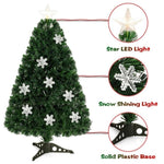 ZUN 3 Feet LED Christmas Tree with Snowflakes 52652396