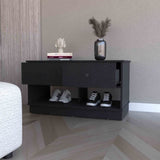 ZUN Tulip Storage Bench, Two Drawers, Two Shelves B128P148982