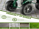 360&deg Garden Rolling Workseat with Swivel Seat and Adjustable Height 95861323