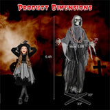6.4 ft Halloween Standing Grim Reaper Automatic Arm Movement 08131336