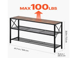 Slimline Console Sofa Stand, 41.7 inches Couch-Back Table, Triple-Layered Long Foyer Table and 61504677