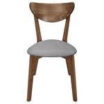 ZUN Natural Walnut and Grey Upholestered Dining Chair B062P153682