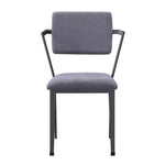 ZUN Grey Open Back Upholstered Office Chair B062P186473