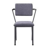 ZUN Grey Open Back Upholstered Office Chair B062P186473