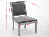French Decor Chairs Set of 2, Louis Dining Chairs with Square Backrest and Exquisitely Carved Solid 73379431