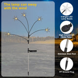 ZUN 8 Pack Solar Swaying Garden Lights with Snowflakes, Solar Landscape Pathway Stake lights, Outdoor 75162510