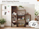 Cat Bookshelf Cabinet , 8 Organized Storage Sections & Multiple Climbing Platforms 04325882