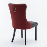 A&A Furniture, Nikki Collection Modern, High-end Tufted Solid Wood Contemporary PU and Velvet W1143P151482