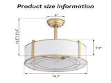 20-Inch Ceiling Fan with Ligh, DC Reversible Motor, Remote Included, Ideal for Bedroom and Living W934P512301