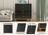 Wooden 5-Drawer Storage Cabinet Table T3609P482849