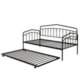 Fox twin daybed with twin trundle, Black B083P154245