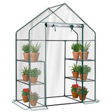 Mini Walk-in Greenhouse with PVC Cover, 4-Shelf Indoor Outdoor Planting Green House for 62584139