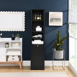 ZUN 64" Tall Bathroom Storage Cabinet for Small Space, Floor Standing Cabinet for Living Room Bathroom W1801P195734