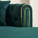 66.9''W Velvet Chaise Lounge,Luxury Modern Chaise Furniture,Tufted Back with 2pcs toss pillows for W579P224636