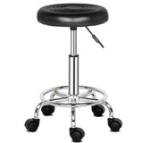 Round Stool with Lines Rotation Bar Stool Black 95601497