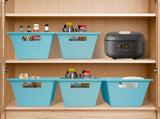 Set of  Storage Boxes Medium Plastic Storage Bin, 12 in x 8.5 in x 7 in 16266426