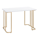White and Gold Writing Desk B062P184566