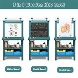 3-in-1 Double-Sided Storage Art Easel -Green 08579832