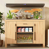 55-75 Gallon Fish Tank Stand with Power Outlets, Heavy Duty Aquarium Stand with 2 Cabinets and 83924938