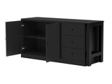 89.7''Wooden Sideboard with Extendable Table,Multifunctional Storage Cabinet with 2 Doors N711P334768B