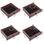 ZUN Large Jewelry Organizer Wooden Storage Box 5 Layers Case with 4 Drawers, Brown 07229064