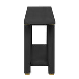 U_Style 62.9" Modern Minimalist Console Table, Solid Wood Entryway Sofa Table with Metal Accents, N711P289140B