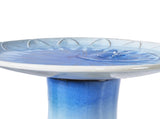 17'' Ceramic Bird Bath for Outside, Elegant Tall Outdoor Bird Bath, Lightweight Pedestal Glazed W3273P322557
