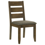 Knotty Nutmeg and Grey Ladderback Dining Chair B062P153686
