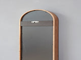 9.5x2x47.2" Decorative Rubber Frame Mirror with Elongated Oval Frame, Brown W2078P195626