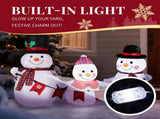 Christmas Inflatable Decoration with 3 LED Lights, Adorable Snowman 97831256