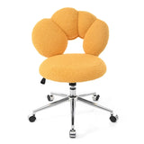 ZUN 360&deg;Swivel Height Adjustable,Swivel Chair,Teddy fabric,home office chair W680P143491