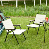 2-piece Folding Outdoor Chair for Indoor, Outdoor Camping, Picnics, Beach,Backyard, BBQ, Party, W24190812
