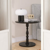 23'' Black Accent Round Table, Round Side Table, Small Table for Small Spaces, Modern Accent W2295P339118