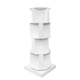 ZUN 4 Tier Rotating Bookshelf, 360&deg; Revolving Bookcase Rotating Stackable Shelves Floor-Standing Storage W331P242270