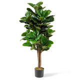 5 Feet Artificial Fiddle Leaf Fig Tree Outdoor Office Decorative Planter 84148619