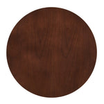 ZUN Walnut Wood Veneer Tabletop 19.69 Inch Round Coffee Table, Farmhouse Circle Coffee Table MDF W1164P225860