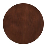 ZUN Walnut Wood Veneer Tabletop 19.69 Inch Round Coffee Table, Farmhouse Circle Coffee Table MDF W1164P225860