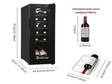 JC-34 115V 85W 1.2cu.ft/34l Electronic Wine Cabinet Cold Rolled Sheet Transparent Glass Door / 91489042
