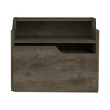 Winchester Floating Nightstand, Modern Dual-Tier Design with Spacious Single Drawer Storage, Dark B097P199740