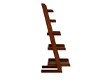 5-Tier Ladder Bookshelf with Open Shelves, Antique Oak B016P356094