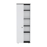 ZUN Hoyt Kitchen Pantry Storage Cabinet With and Five Interior and Exterior Shelves B200P173178